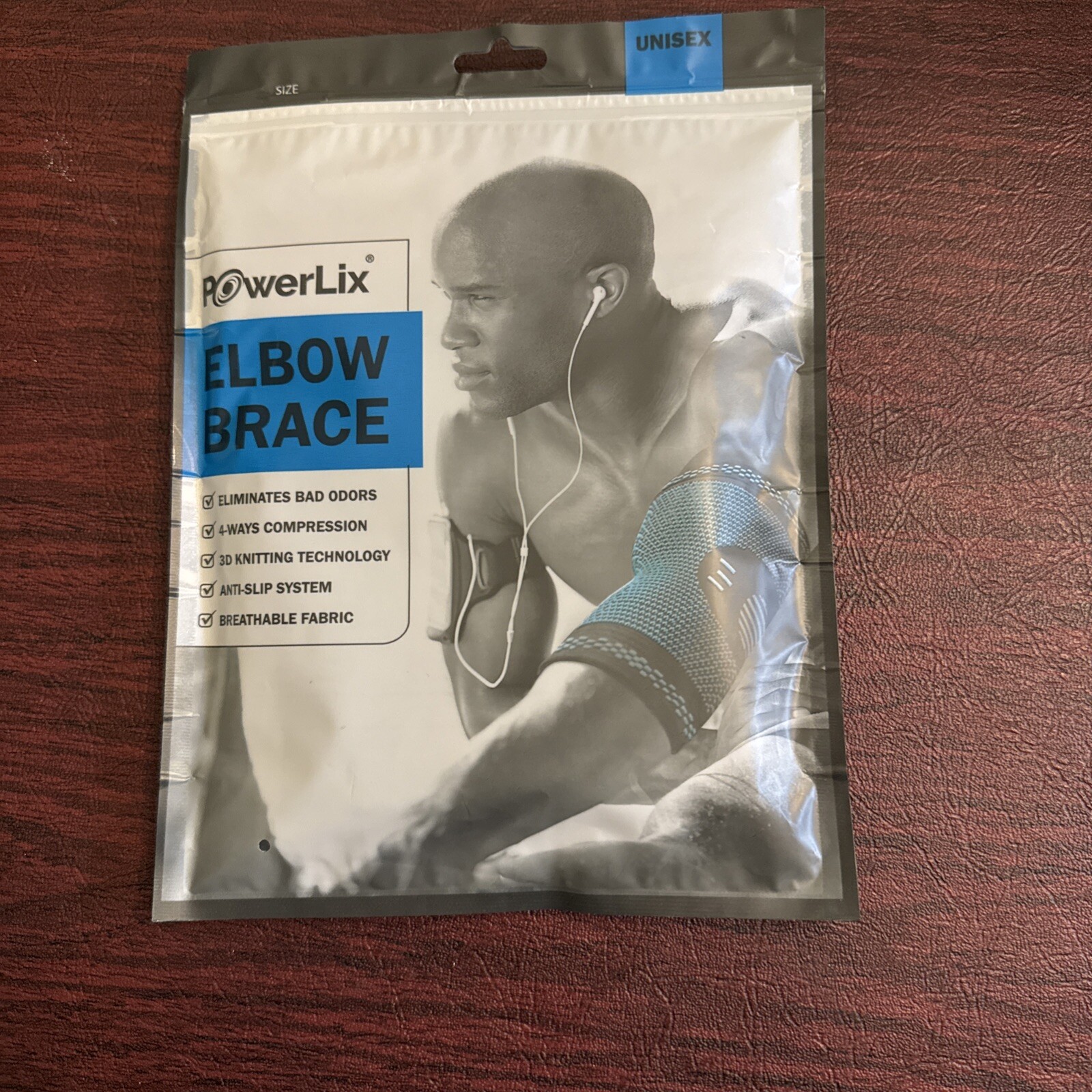 One Black Elbow Brace Sleeve Compression Support for Tendonitis Tennis Elbow XL