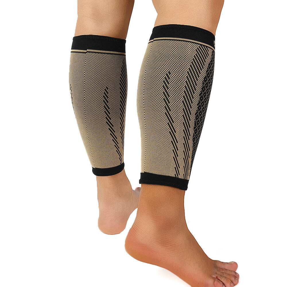 Copper Calf Support Brace Compression Sleeves Leg Pain Shin Splints Men & Women
