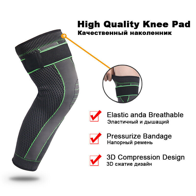 Leg Support Brace With Strap Thigh High Compression Sleeve Socks Pain Relief US