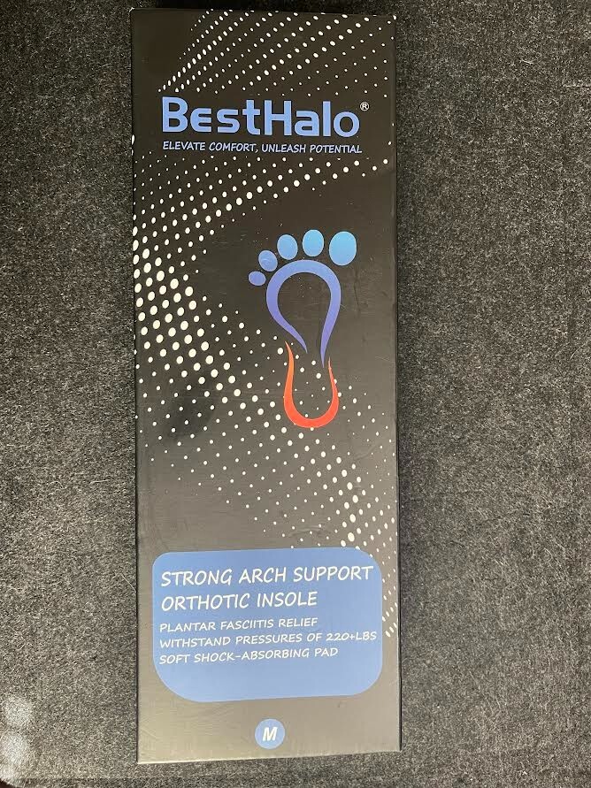 BestHalo Plantar Fasciitis Insoles – High Arch Support, Gel Cushion M