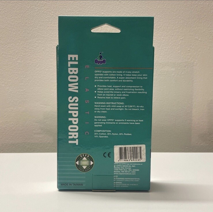 OPPO Model 2085 4-way Stretch Elastic Elbow Support, Unisex Size Small