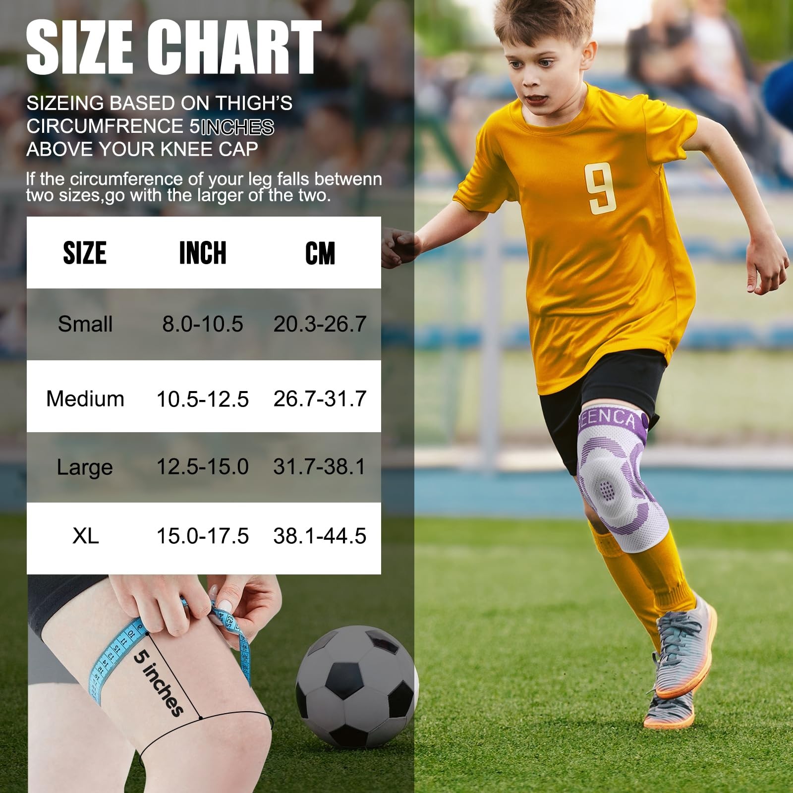 Knee Brace Sleeve, Youth Knee Compression Sleeve for Children – Boys & Girls….