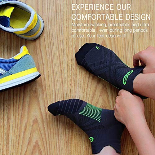 Ankle Compression Sock for Men and Women Large-X-Large New Gray (6 Pairs)