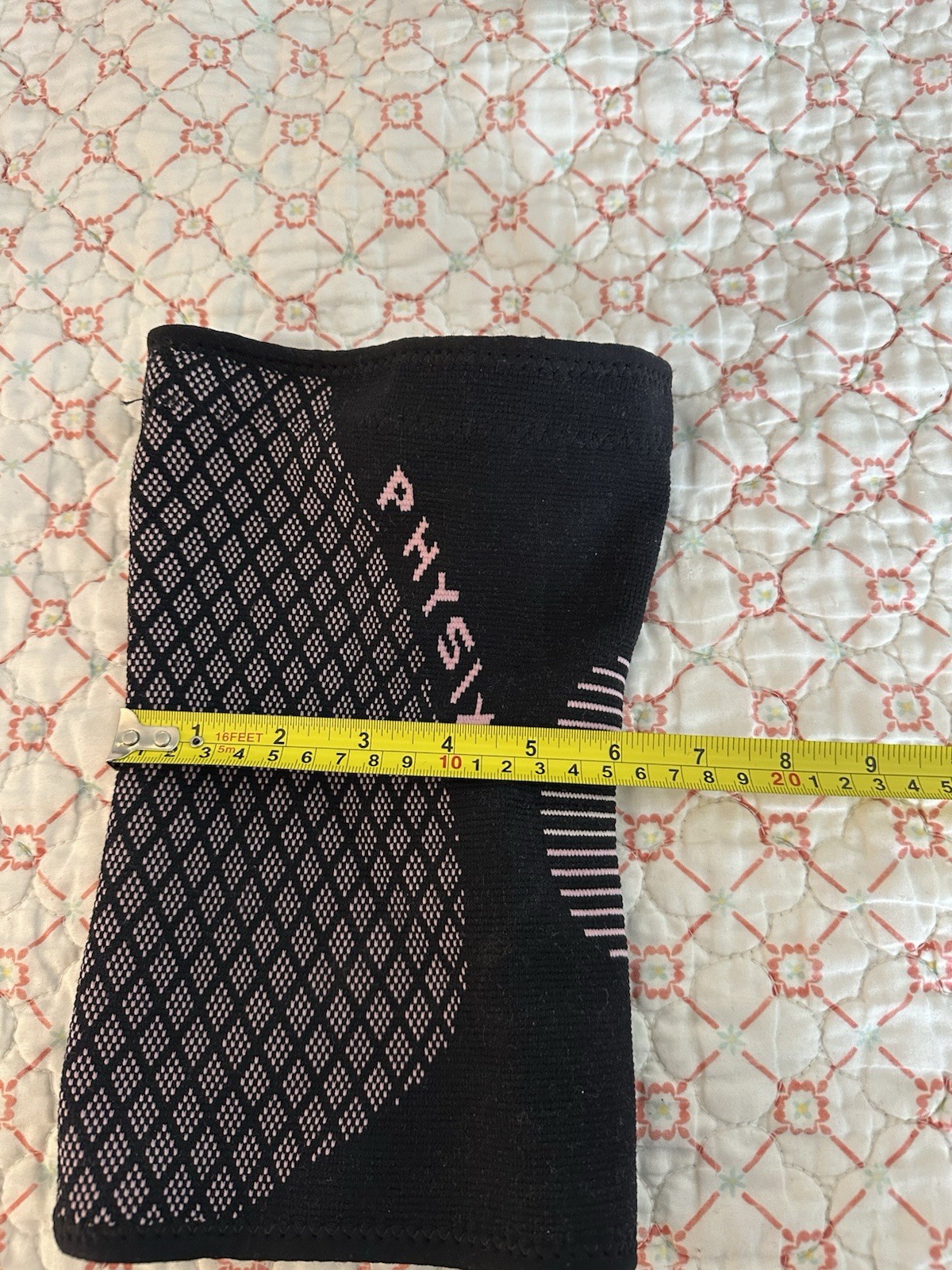 Physix Gear compression knee sleeve Black w/ Pastel Pink Size XL