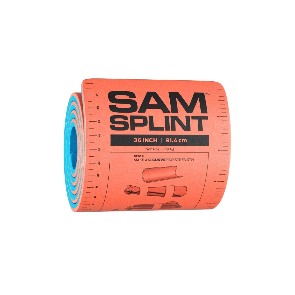 Sam Splint, 36″, Orange & Blue