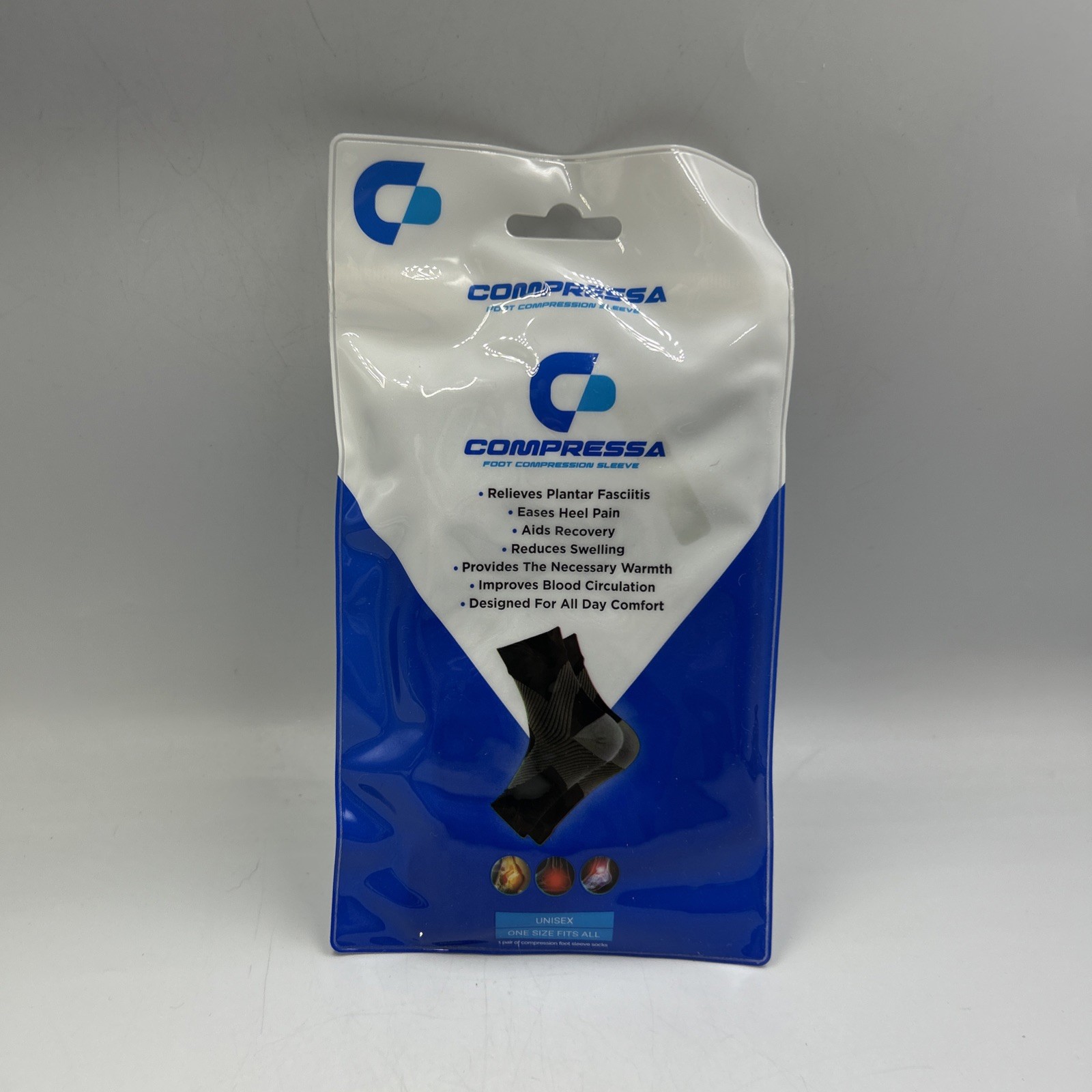 Compressa Foot Compression Sleeves Unisex One Size Fits All NEW