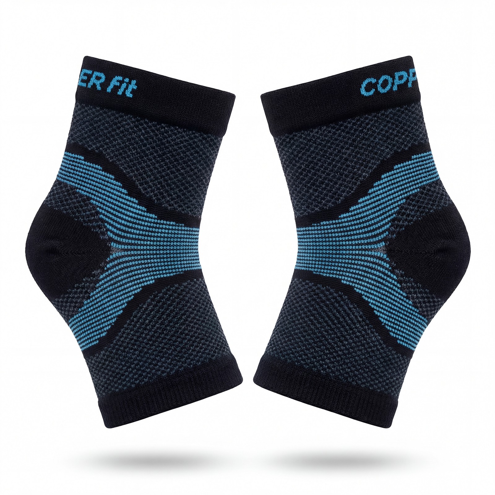 Copper Fit ICE Menthol Plantar Fascia Compression Foot Sleeves Arch Support