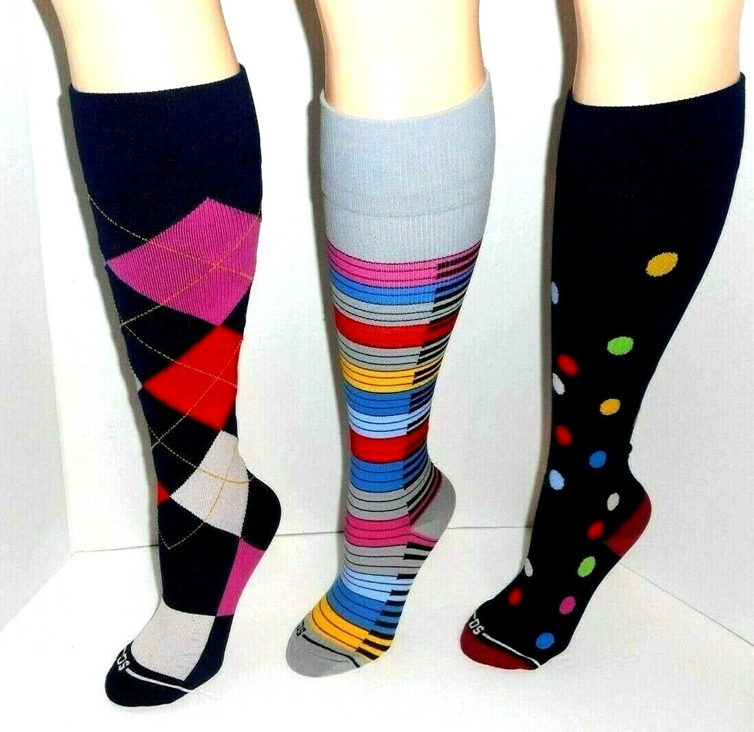 4 Pair 9-11 Compression Socks Support Anti-Fatigue 15-20 mm Hg Sports Travelers