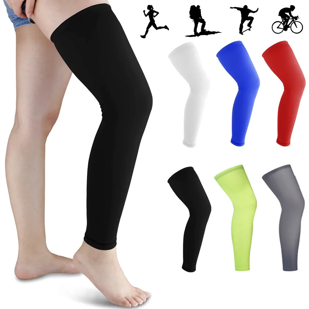 1Pcs Full Leg Sleeves Long Compression Leg Sleeve Knee Sleeves Protect Leg, for