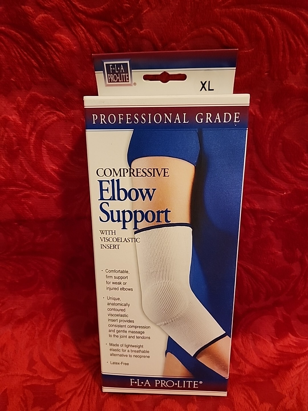 FLA PRO LITE Compressive Elbow Support W/Viscoelastic Insert XL New In Box