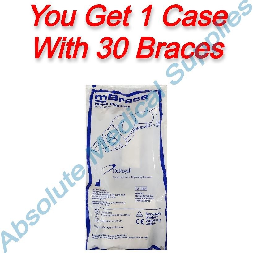 *30-Packs* DeRoyal mBrace 40° Wrist Support With Foam Pad 140-0200-00
