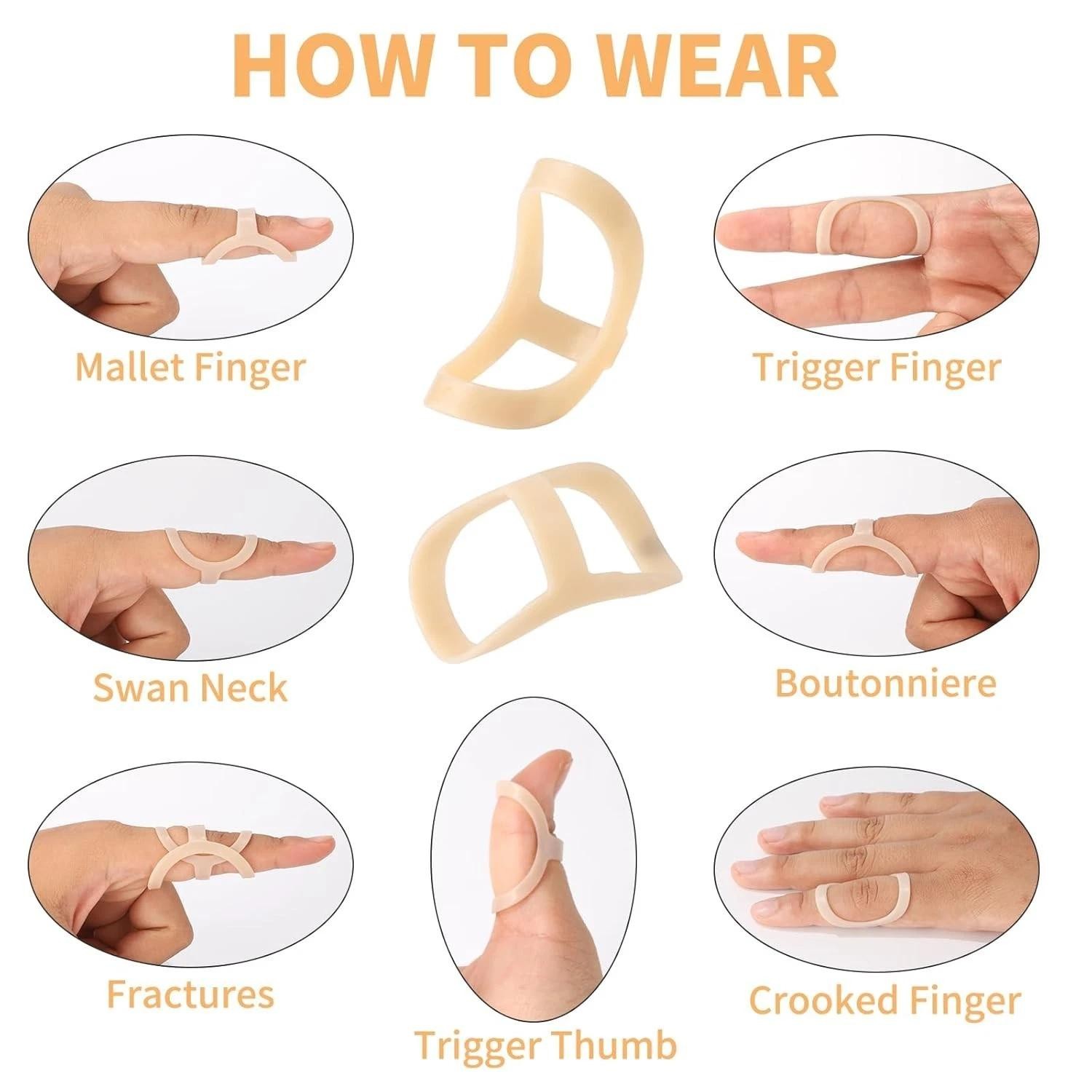 Oval Finger Splints, 5pcs Oval Trigger Finger Splint for Size 6,7,8,9,10.. | Eba