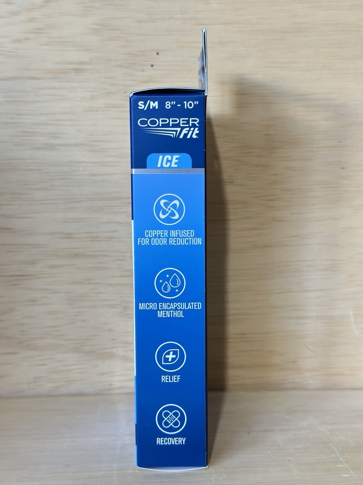 Copper Fit Menthol Infused Plantar Fascia Compression Sleeves – S/M 8”-10”, New.
