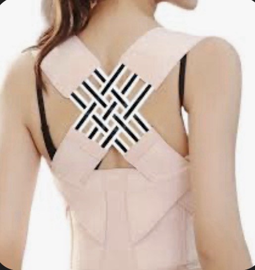 PWR Posture Adjustable Pink Posture Corrector for Back and Shoulder Size L