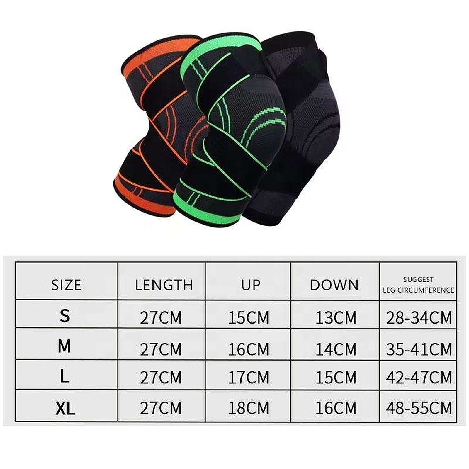 3D Weaving Knee Sleeve Compression Brace Adjustable Straps Sport Running Gym New