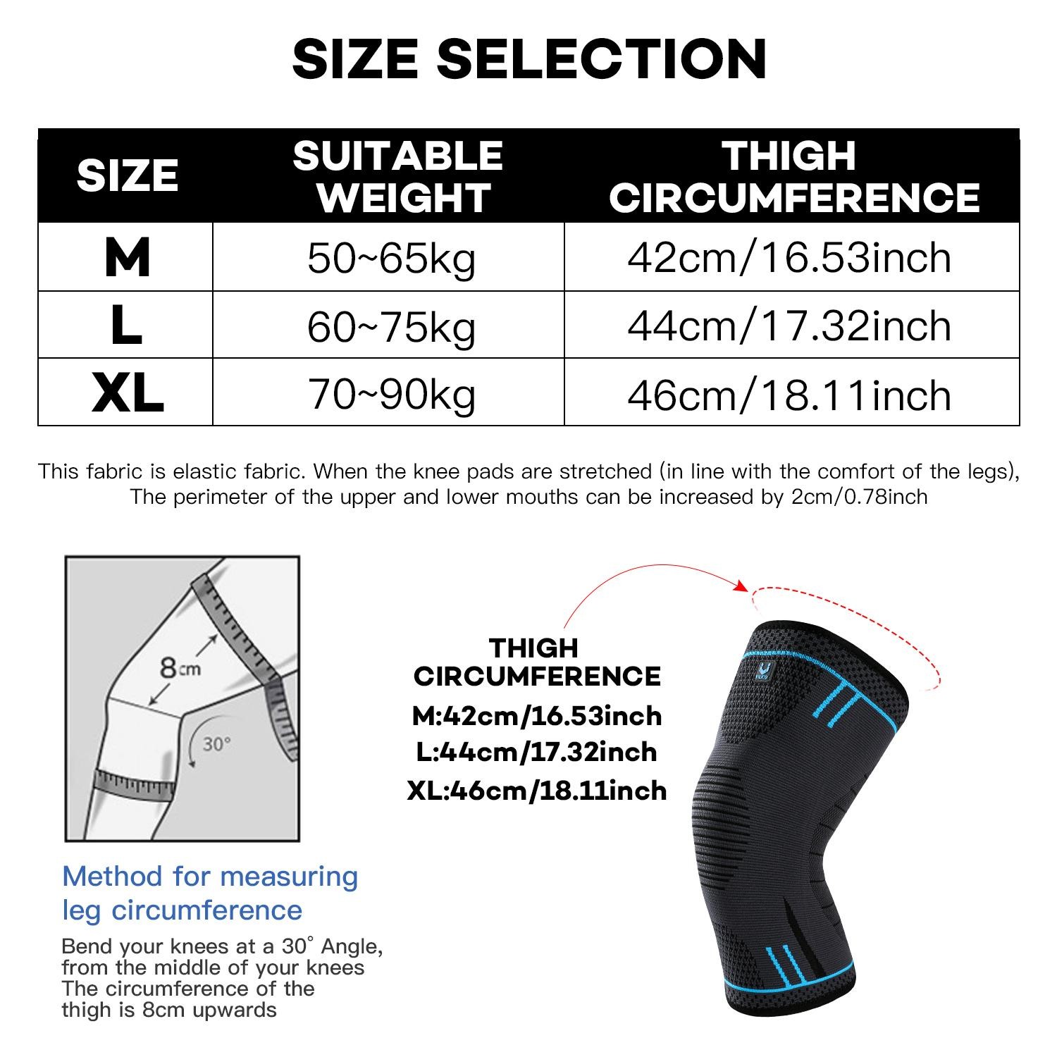 1 Pcs Compression Knee Support Sleeve Elastic Knee Pads Brace Springs Gym Sports