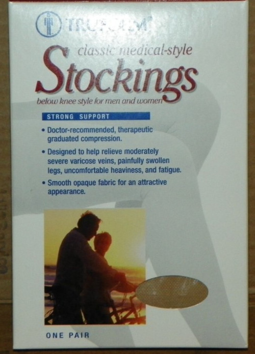 TRUFORM 845-BG ~ Classic Medical-Style Stockings, 30-40mmHg, Beige, Medium, OT