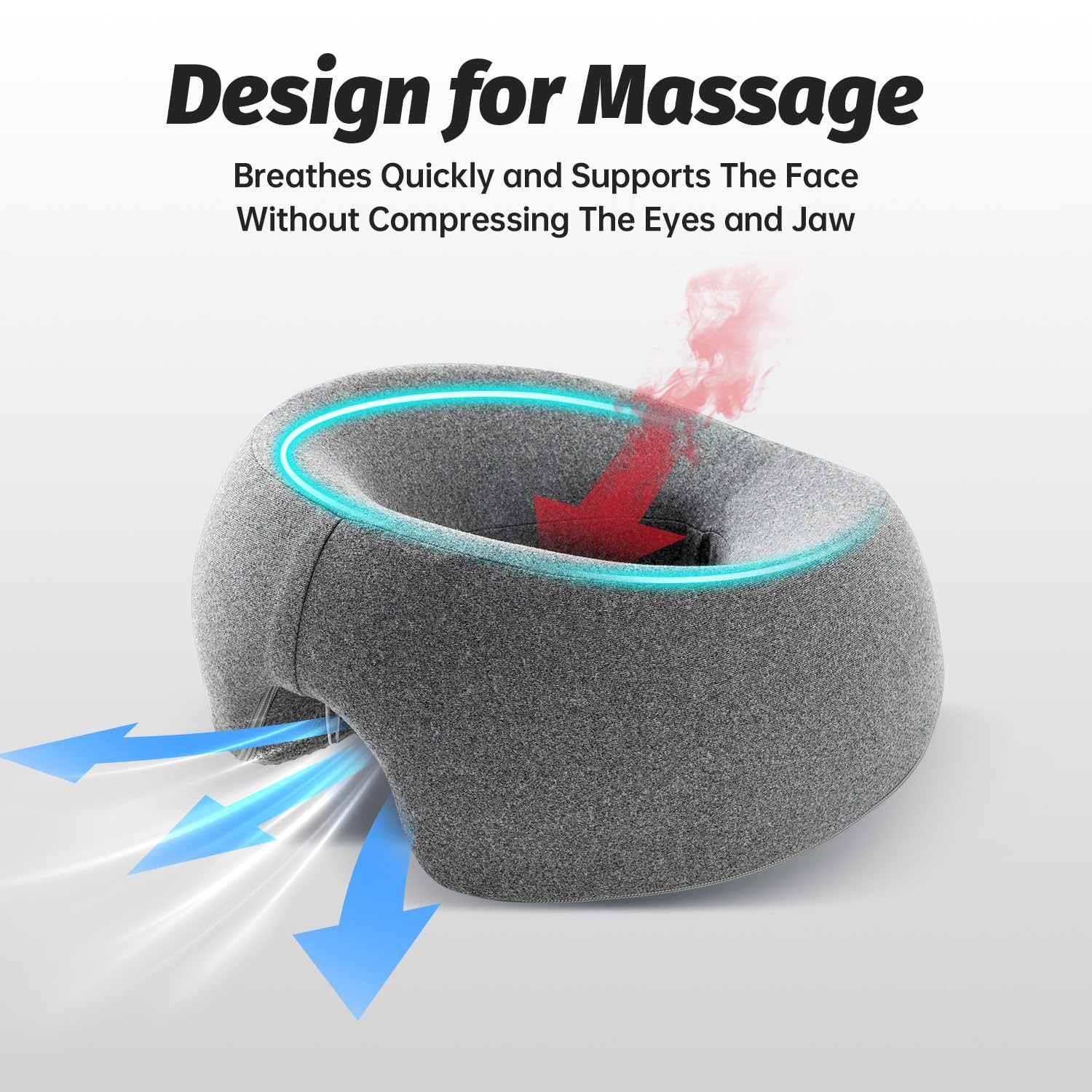 xiaomubiao Face Down Pillows for Massage Table, Headrest Gray