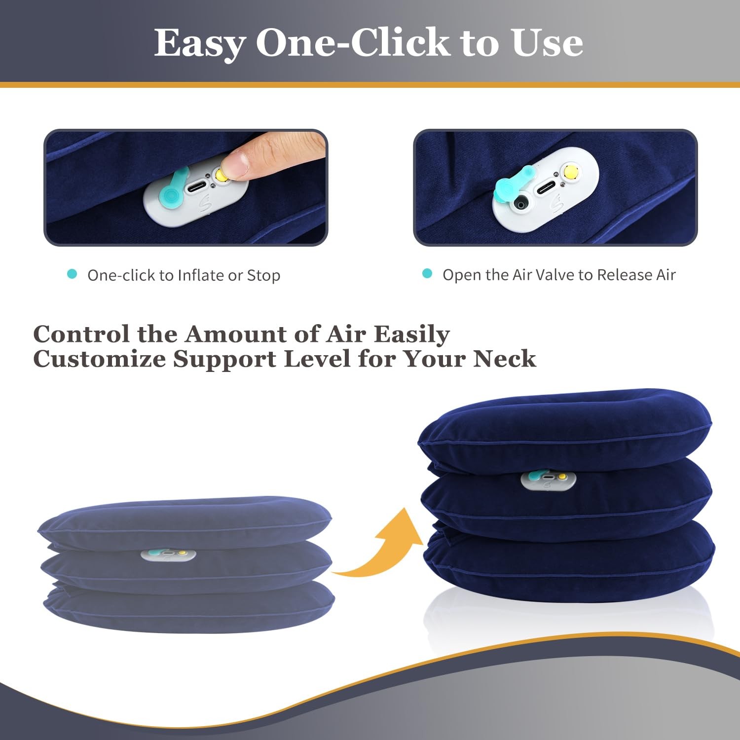 Electric Pump Cervical Neck Traction Device for Neck Pain Relief, One-Click-t…