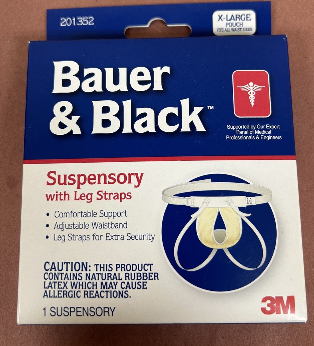 3M Bauer & Black Athletic Supporter White X-Large 201352