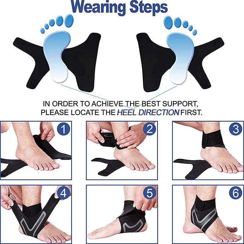 Ankle Support Brace Compression Wrap Plantar Fasciitis Foot Pain Relief Sports