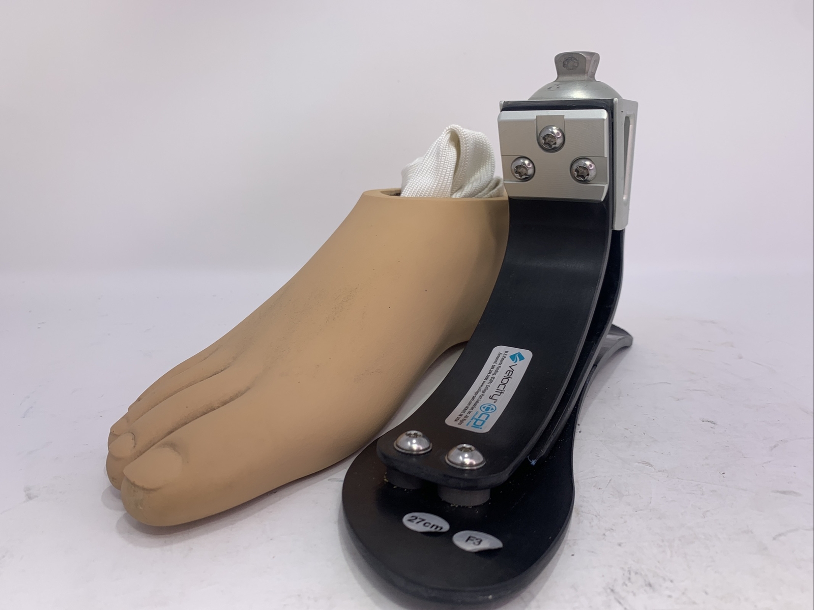 college park velocity prosthetic foot. size 27, category F3, Right Foot