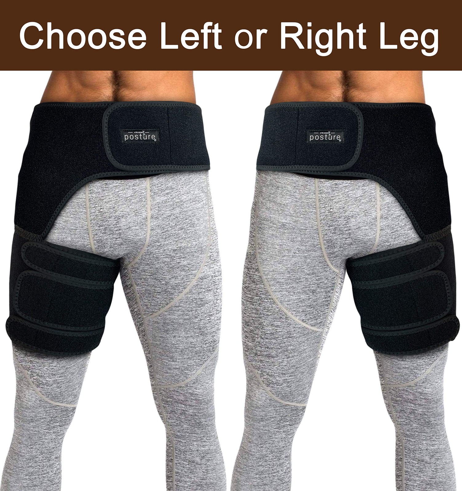 Vriksasana Groin Hip Brace | Sciatica Support Wrap 1 Count (Pack of 1), Black