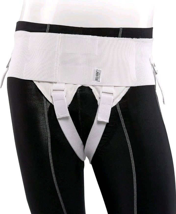Bell-Horn Hernia Guard Adjustable Hernia Support Belt Abdomen M White 85220M