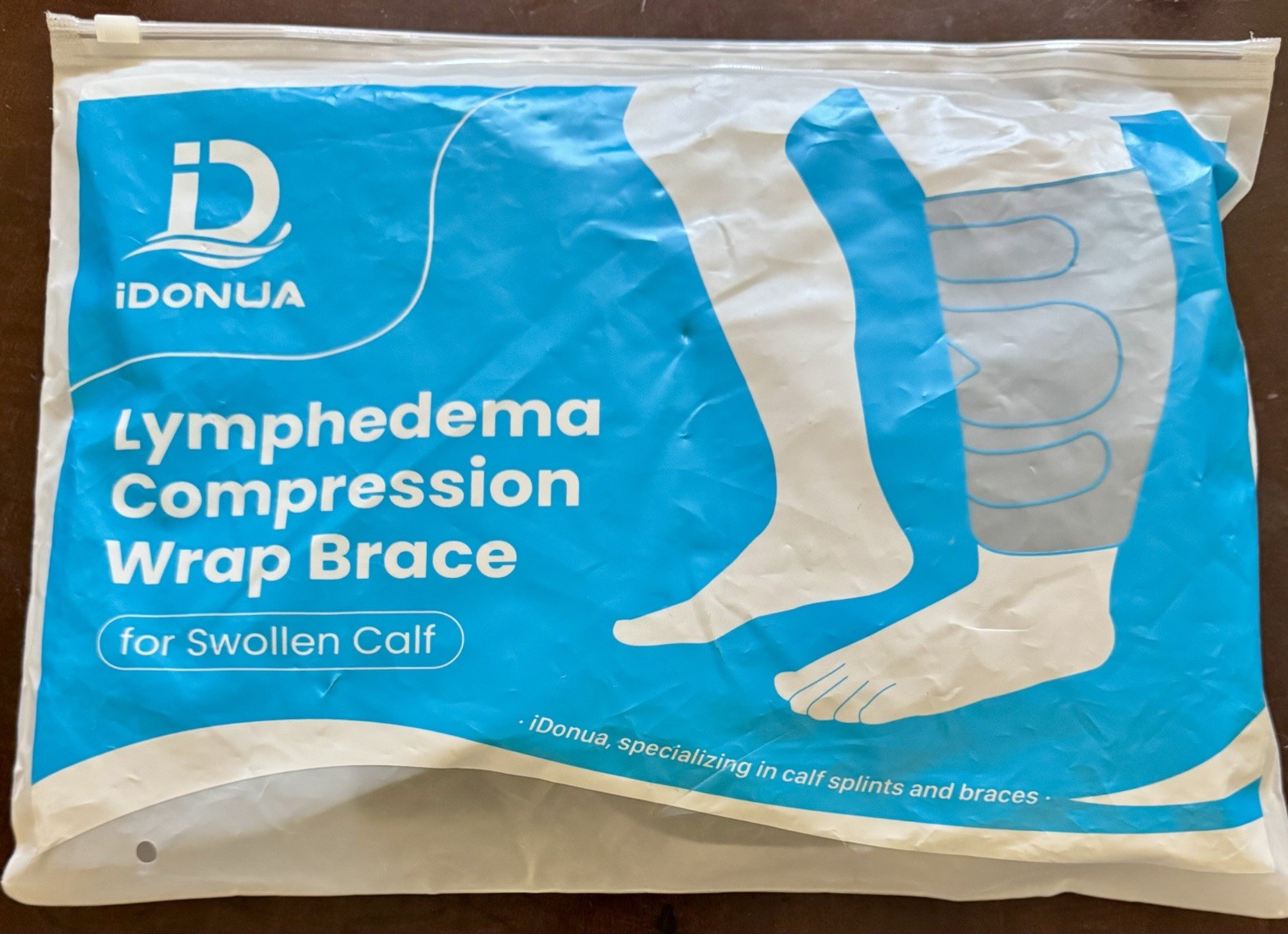 iDonua Lymphedema Compression Wrap Brace For Swollen Calf Size Tall-XL