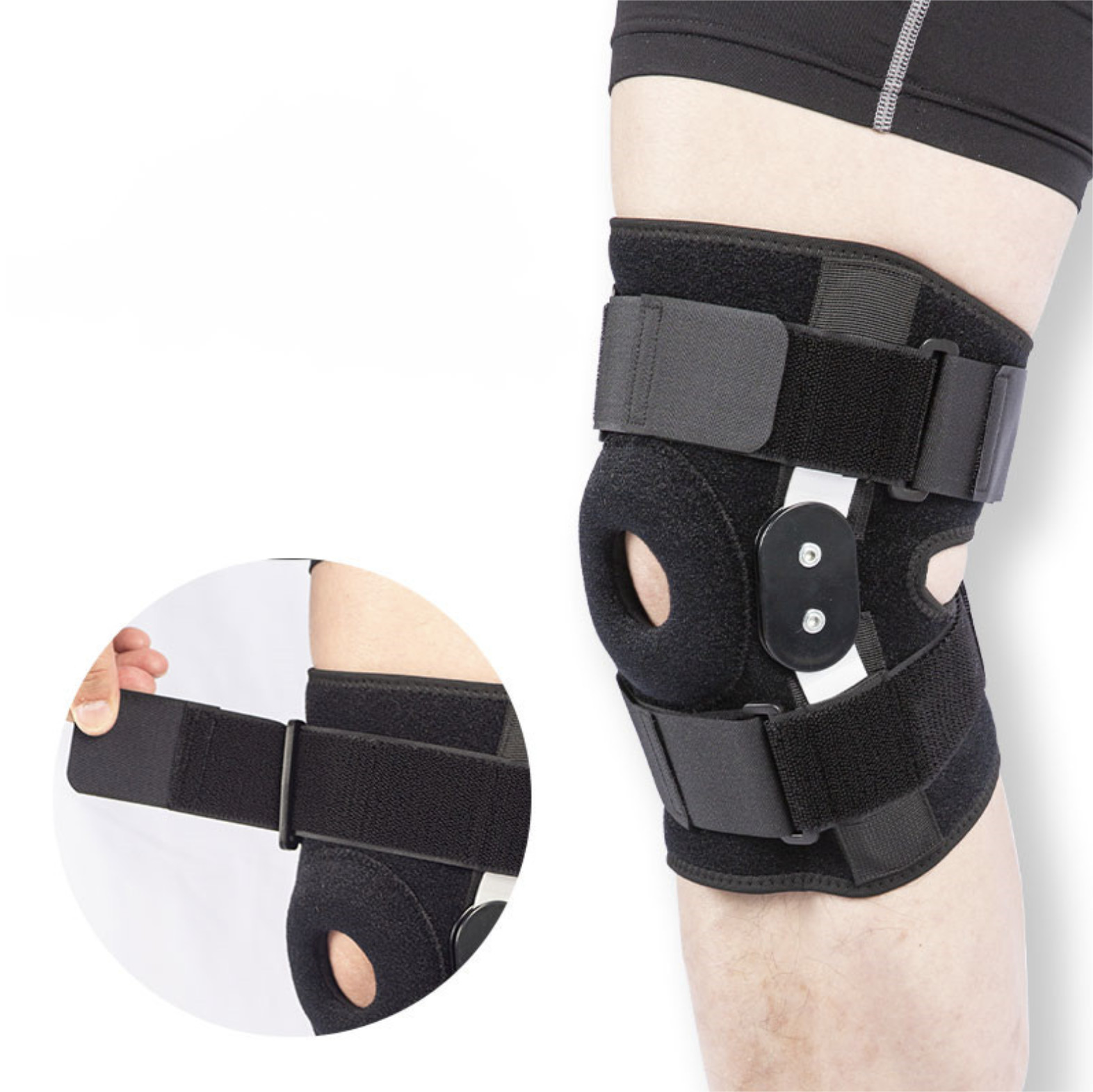 Hinged Knee Brace for Meniscus Tear: Adjustable Support For Pain Relief Sports
