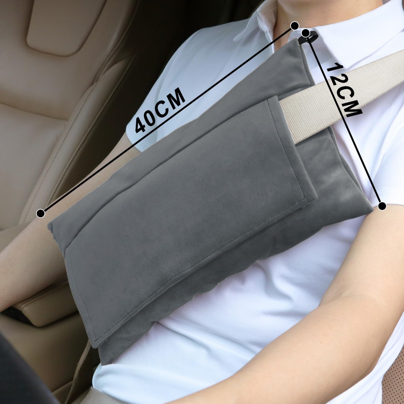 Soft Seatbelt Pillow for Post-Surgery Recovery | Cushion for Mastectomy & Heart