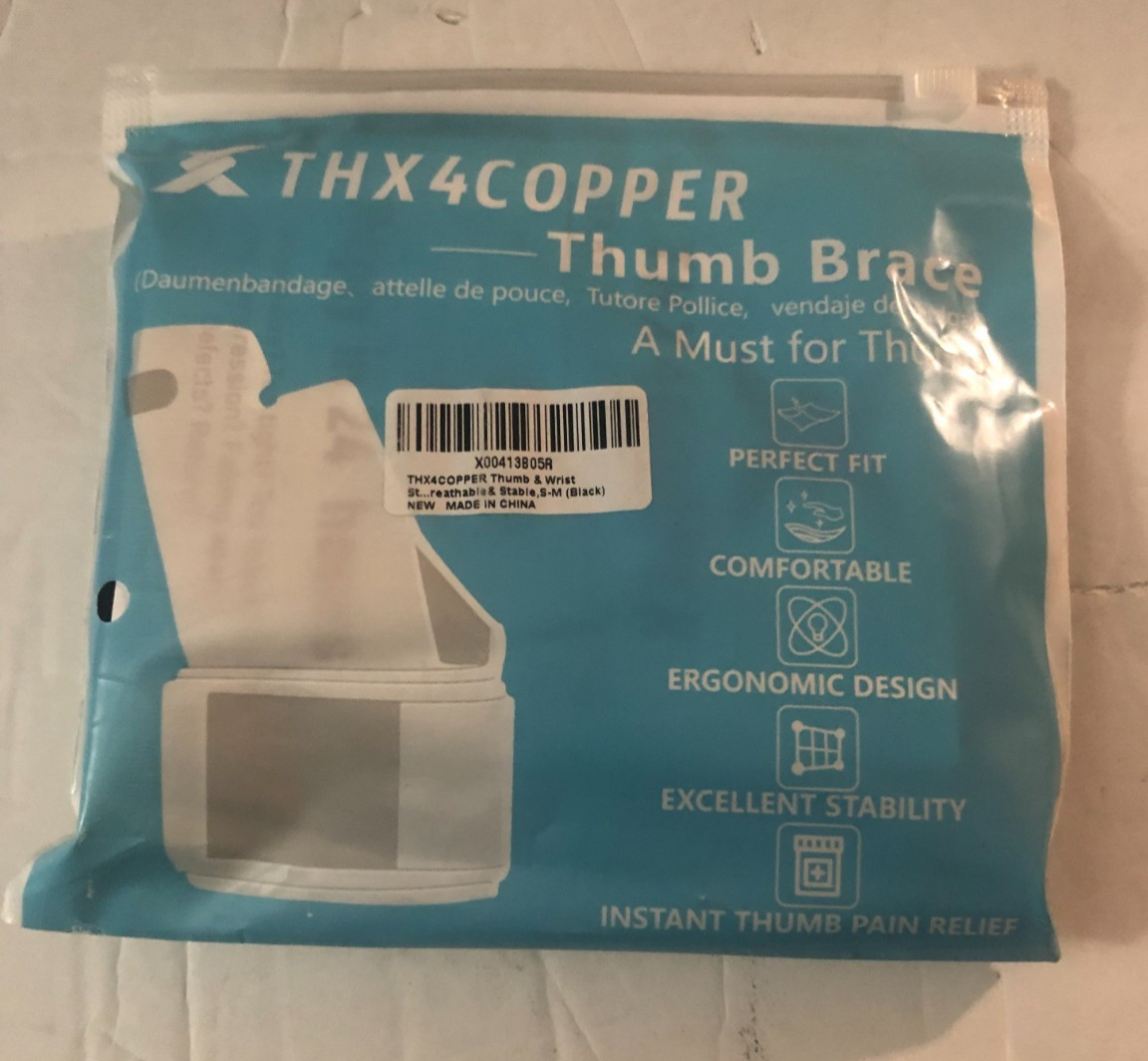 THX4Copper Thumb Brace for Right/Left Hand Breathable Fabric Adjustable NEW NIP
