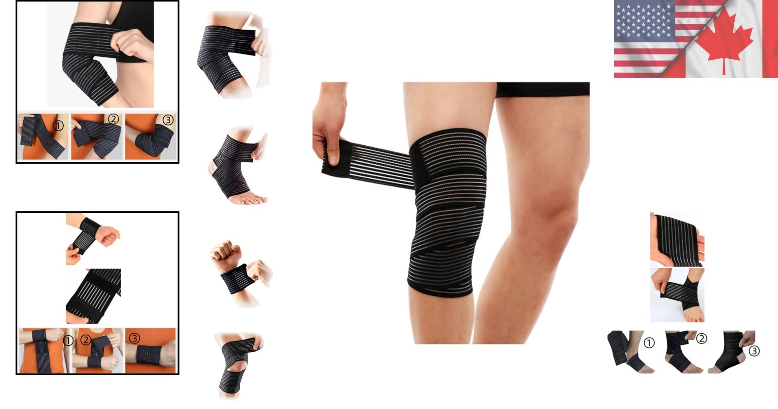 Doctor-Recommended Extra Long Ankle & Knee Wrap for Plantar Fasciitis Relief