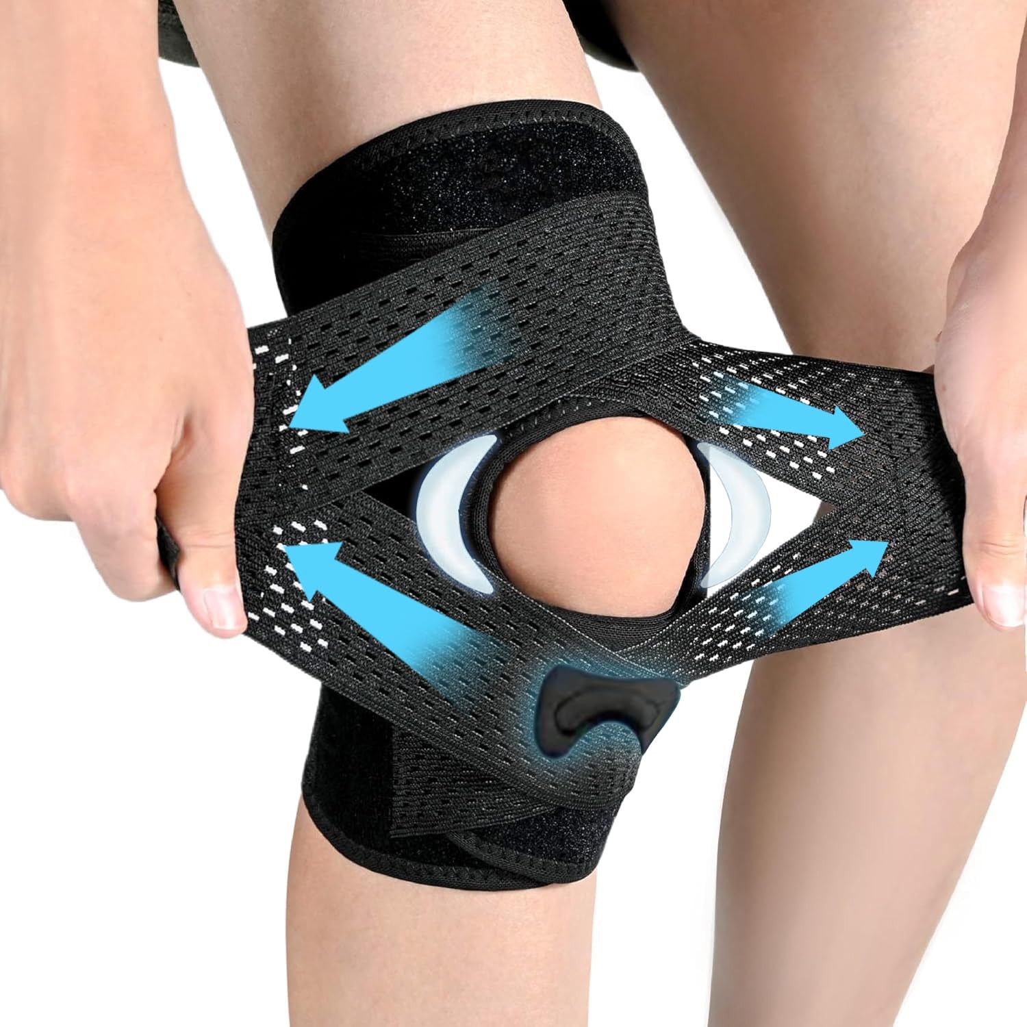 Knee Brace with Side Stabilizers for Knee Pain Relief Adjustable Compression …