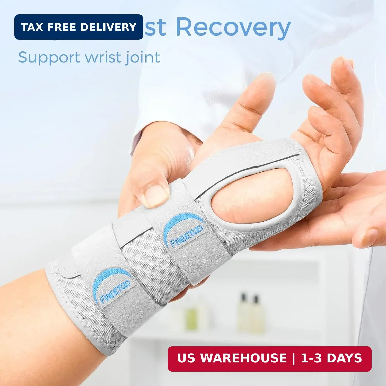FREETOO Reversible Carpal Tunnel Wrist Brace for Tendonitis for Men Women,Wrist