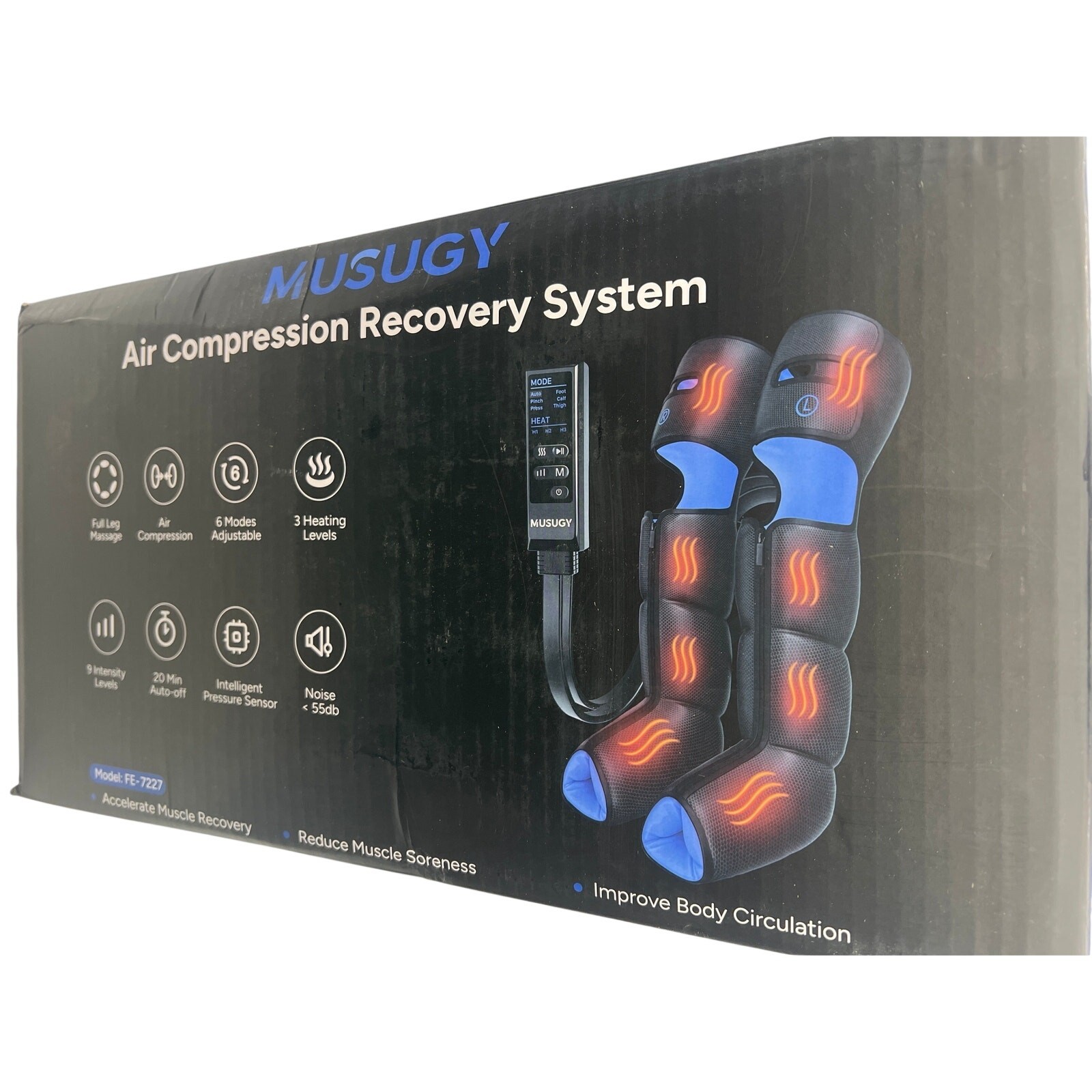 Musugy Leg Massager with Heat & Compression