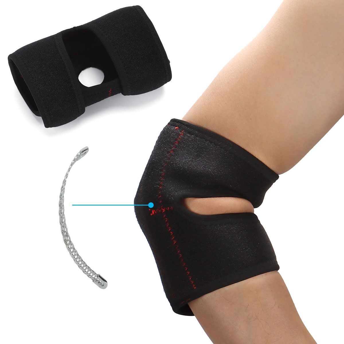 Elbow / Finger Brace Support Compression Sleeve Tennis Golfer Gym Arthritis Pain