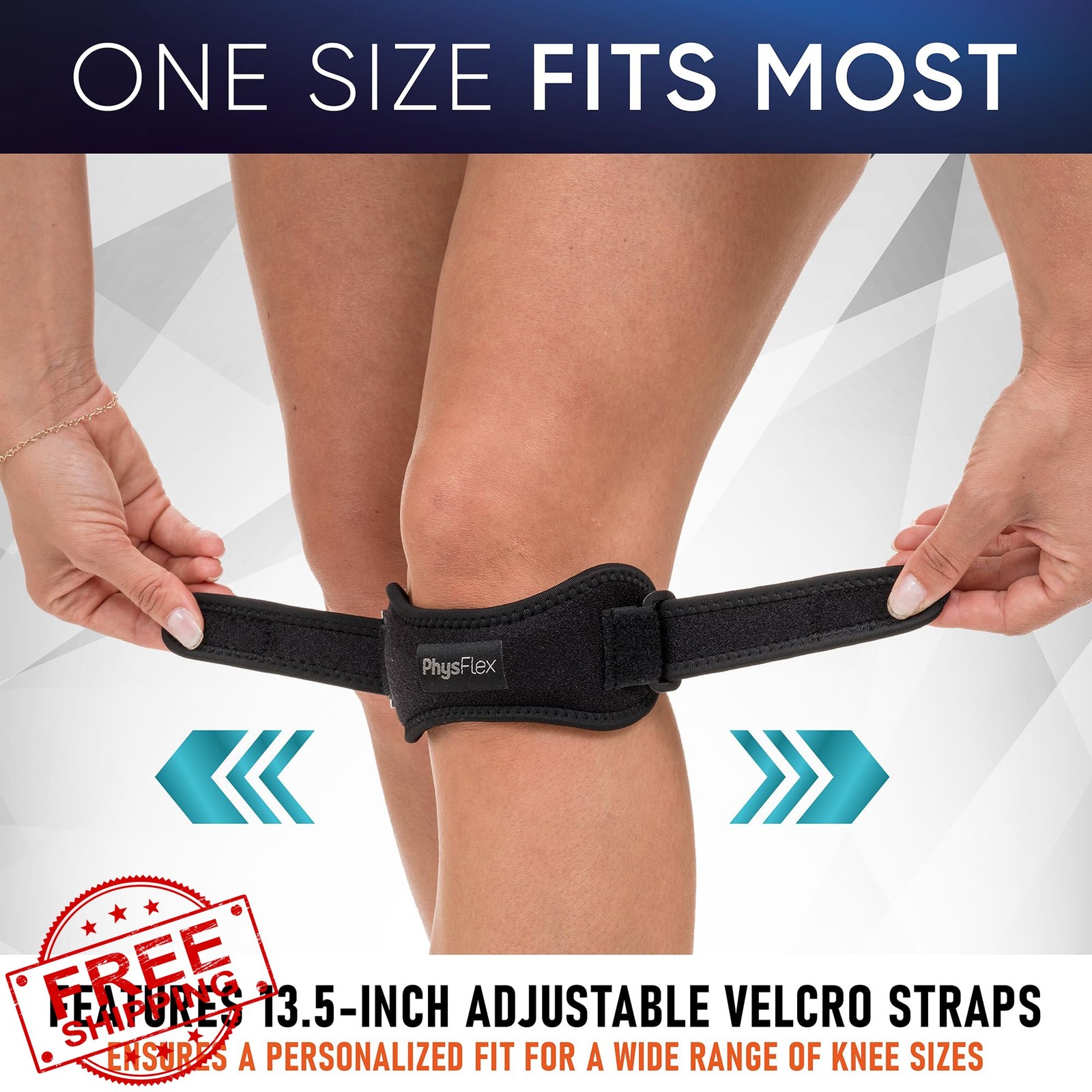 PhysFlex 2 Pack Knee Brace Black