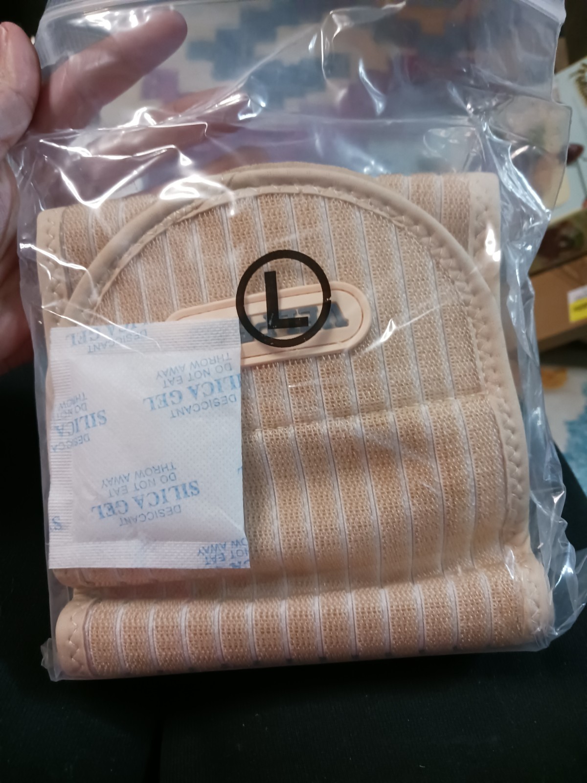 Velpeau Unisex Umbilical Hernia Support Belt with Pad Large Tan