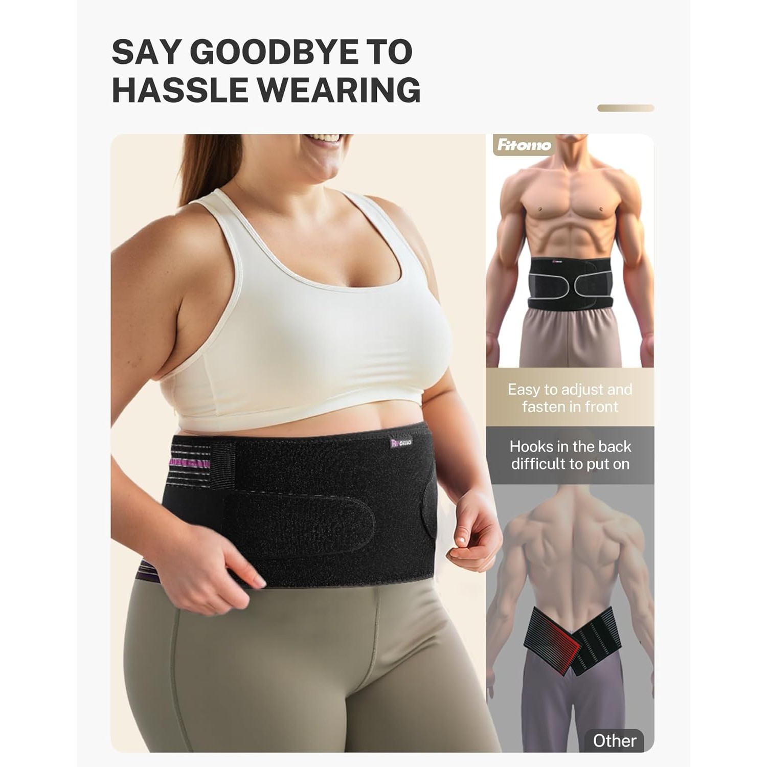 Umbilical Hernia Belt for Men and Women Abdominal Support Binder with Compress