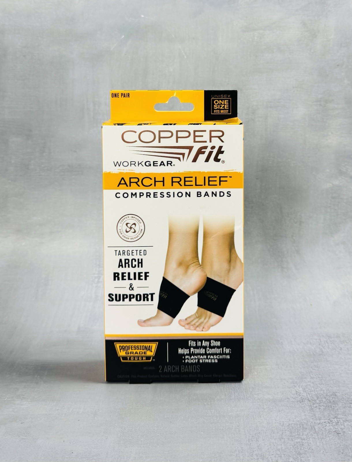Copper Fit Arch Relief Compression Bands Plantar Fascitis New 0226