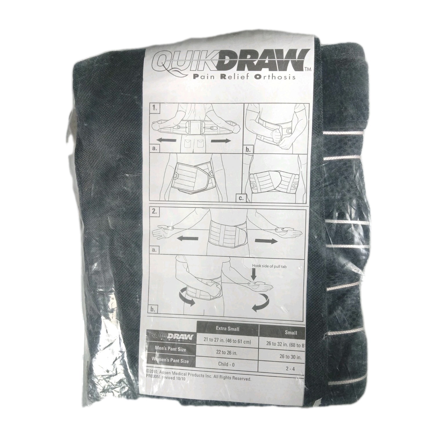 Aspen Quickdraw Rigid Anterior Panel XXL 46 – 57in Pain Relief Orthosis 993091
