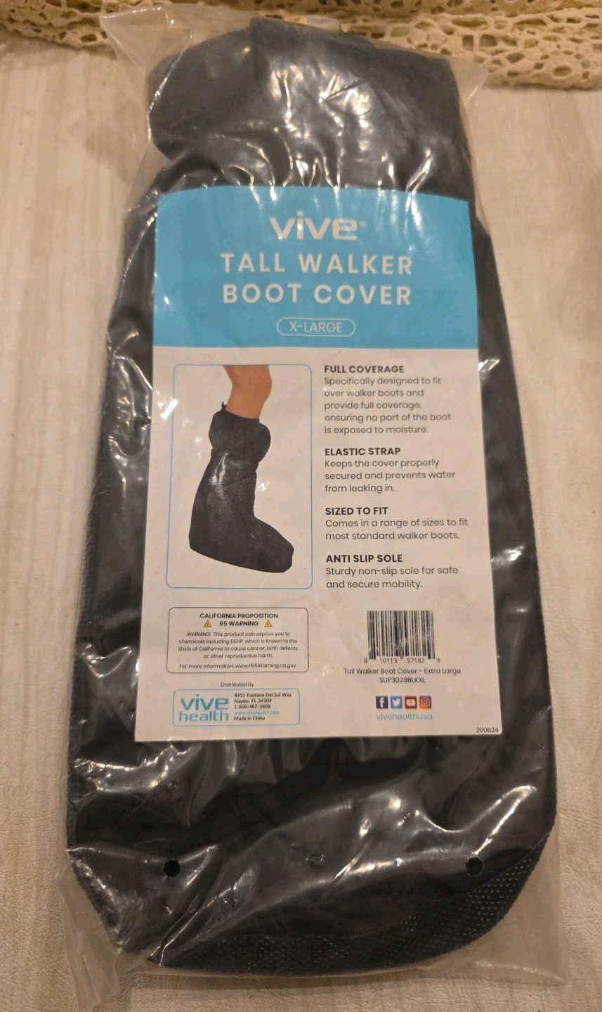 Vive Tall Walking Boot Cover XL Waterproof – for Medical Orthopedic Brace