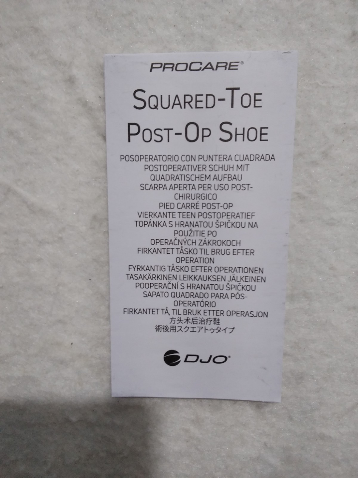DJO Global 79-81233 Procare Square Toe-Post Operations Shoe, Size Small