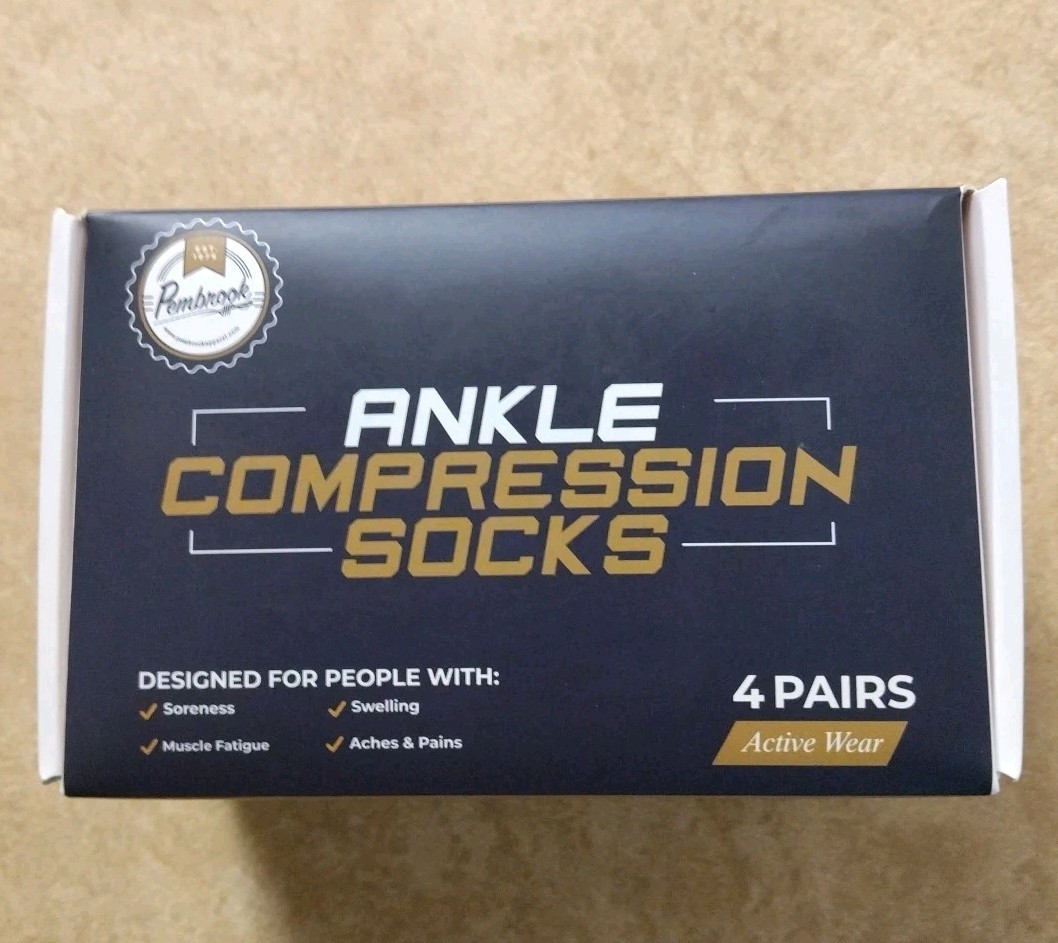 Pembrook Ankle Compression Socks for Women & Men – 4 Pairs | Sports Running…