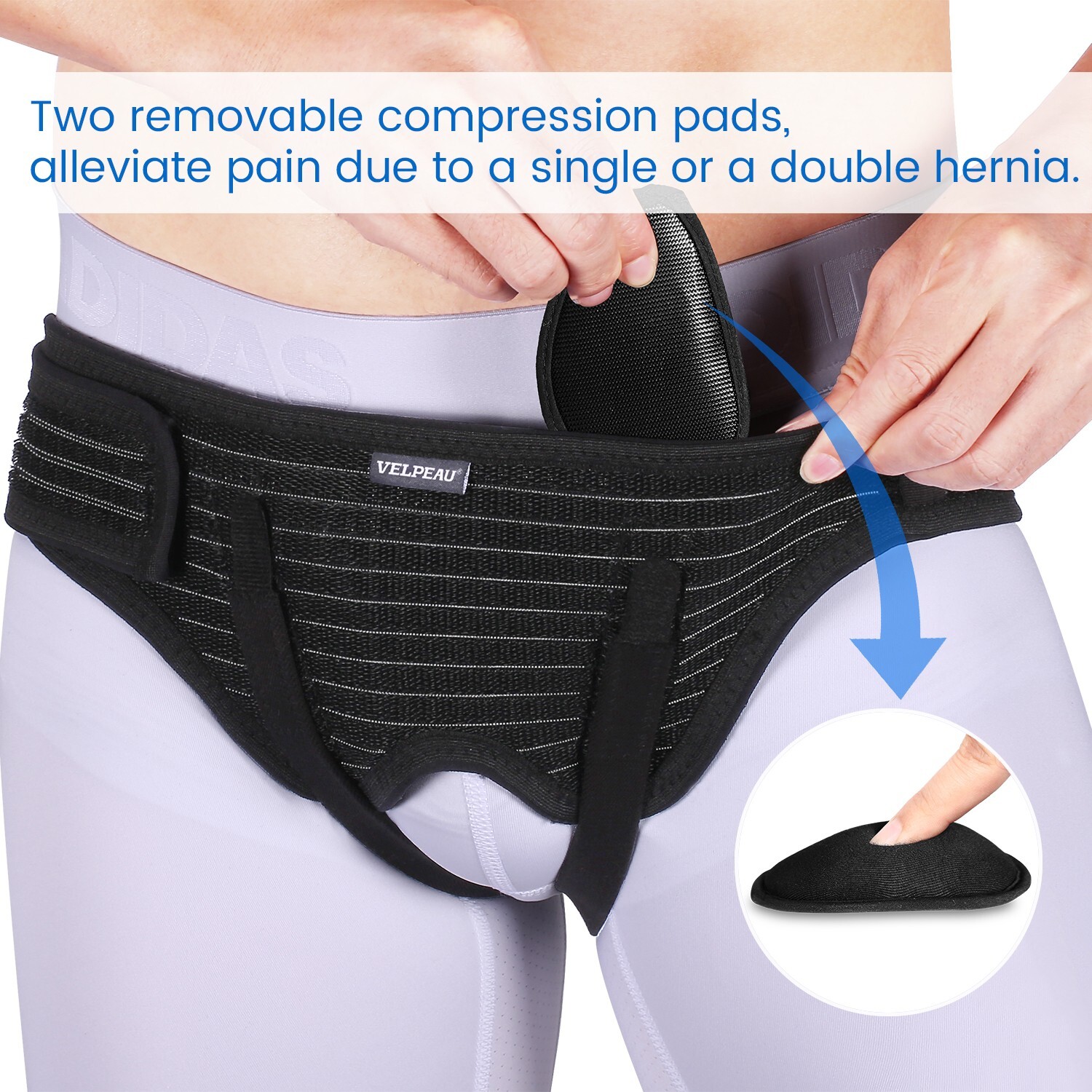 Men Inguinal Hernia Support Belt Double Groin Hernia Pain Relief Truss Brace
