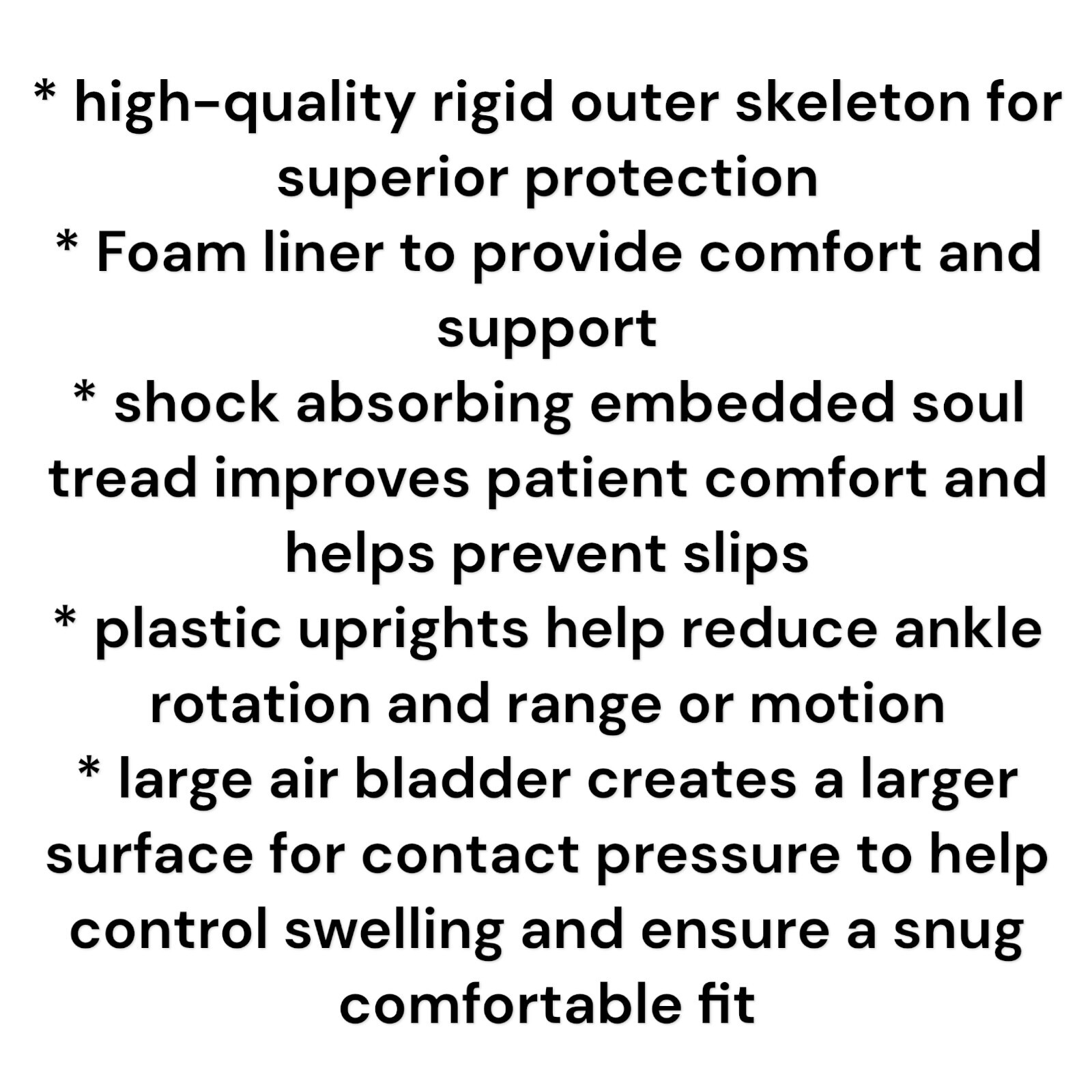 DeRoyal Inline Pneumatic Air Walker Small Low Top Medical Boot Rigid Outer Shell