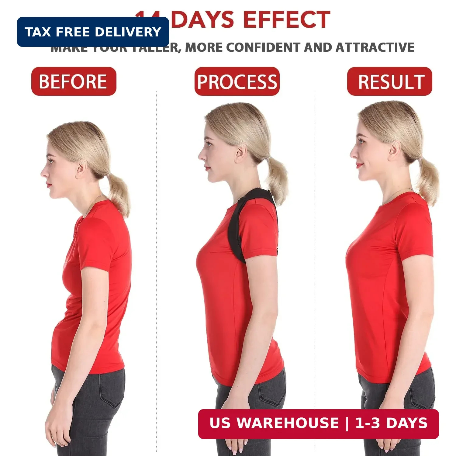 Schiara Posture Corrector for Men and Women, Comfortable Upper and Back Brace, A