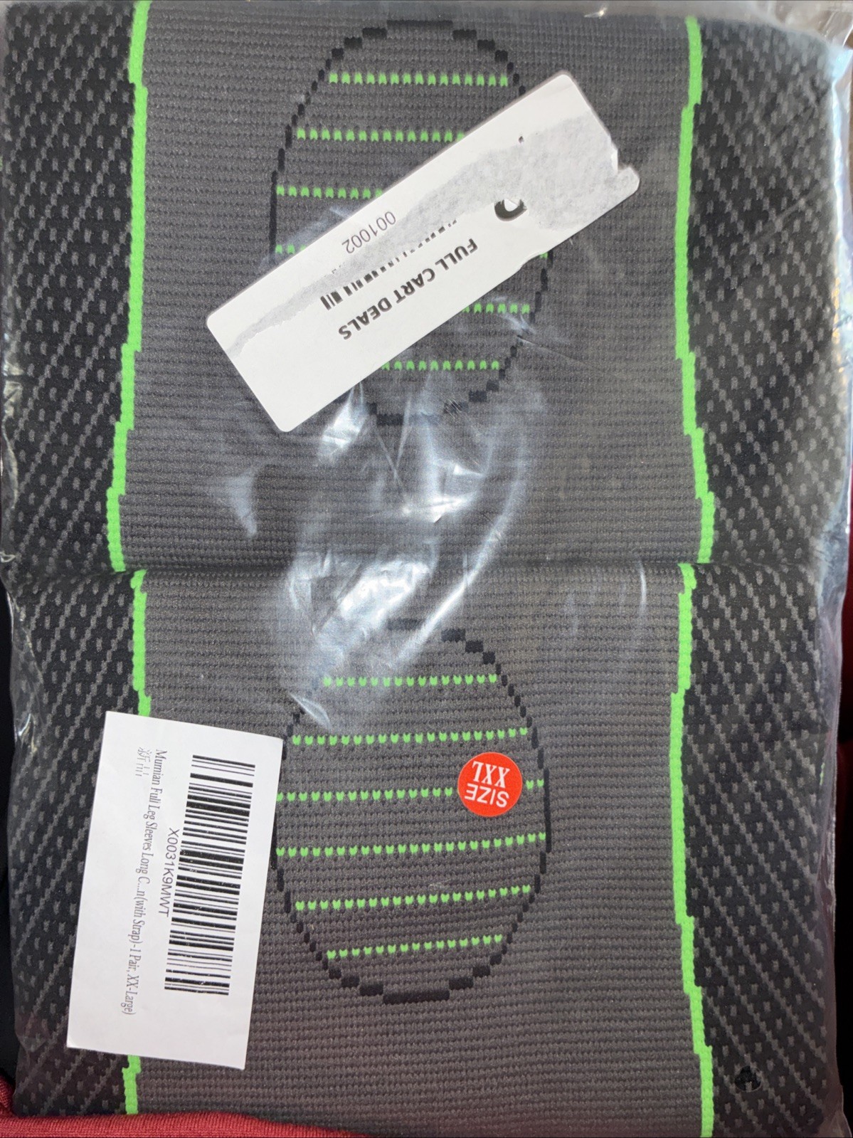 Mumian Knee Sleeve Size XXL New In Package Black And Green