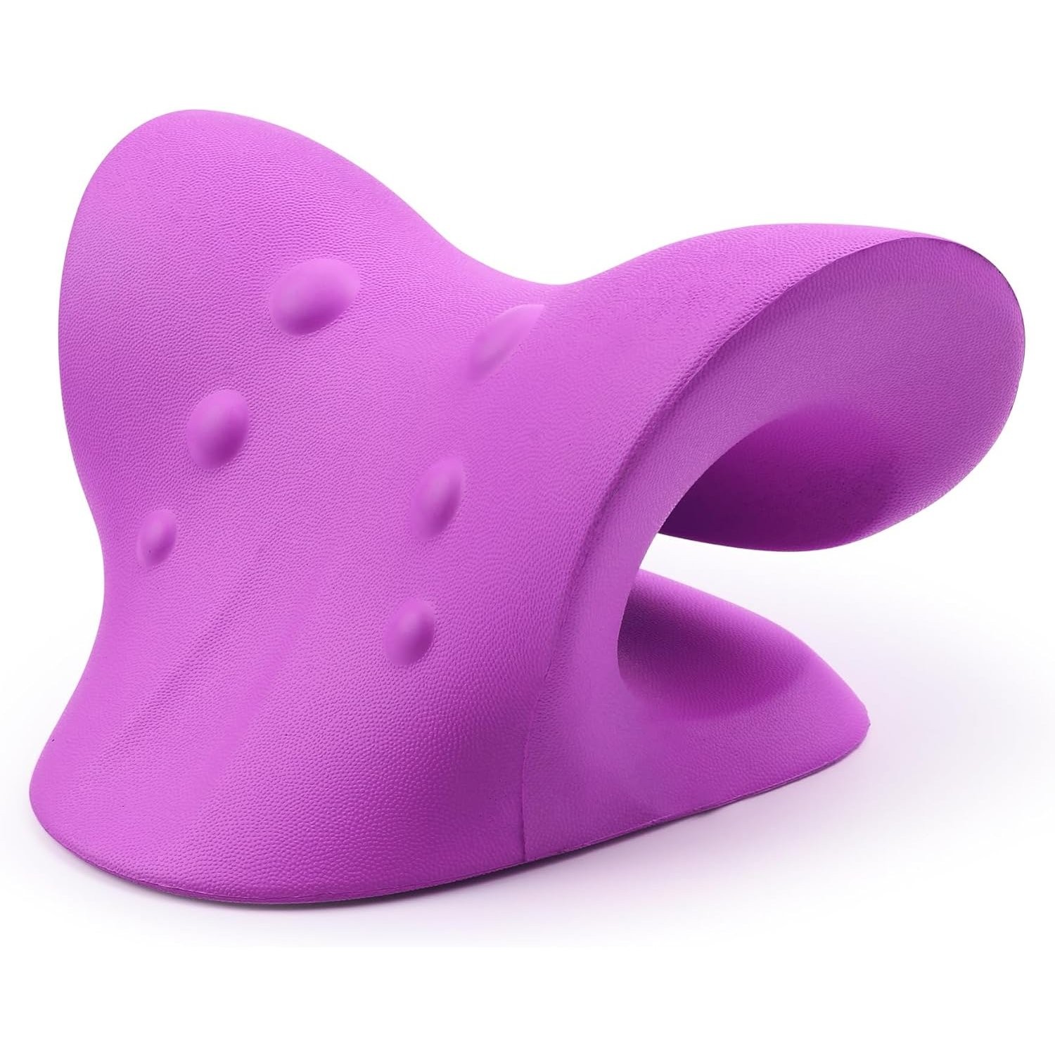Cervical Traction Device Neck Stretcher Purple Chiropractic Pillow for Recovery